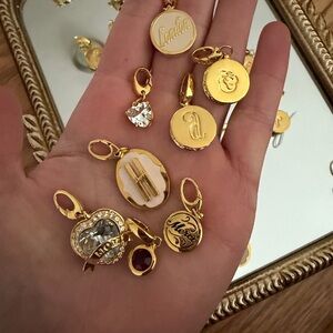 Spartina Gold Initial Charm Pendants